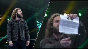 Watch: ‘Scapegoat’ Jack Perry Tears Up AEW Contract In Surprise Return At NJPW Battle In The Valley