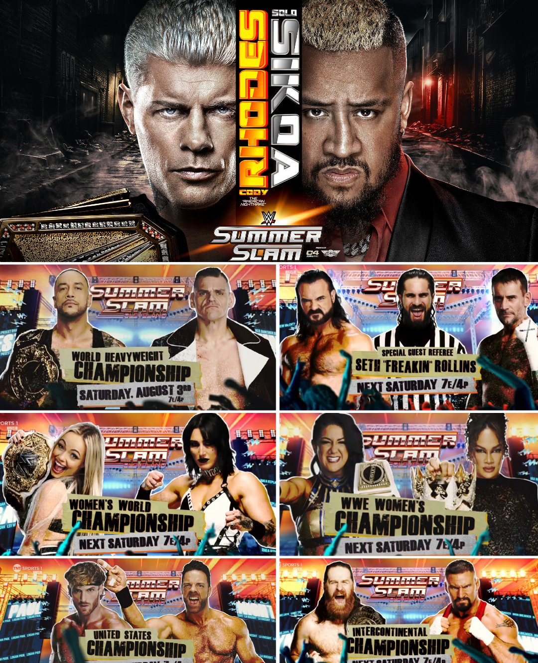 WWE SummerSlam match card