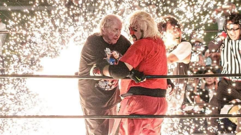 Dory Funk Jr. Gets Hit With Exploding Bat During Historic Match