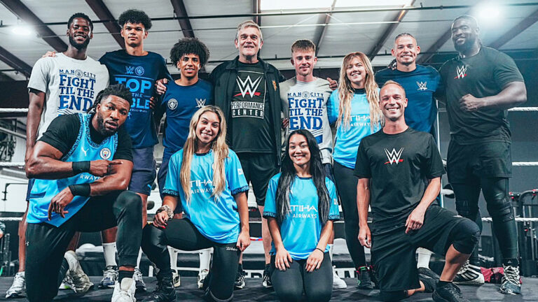 Manchester City Stars Train At WWE Performance Center