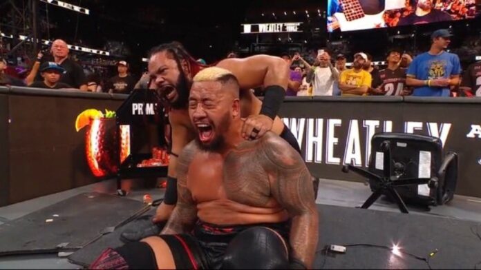 Solo Sikoa and Jacob Fatu after SummerSlam