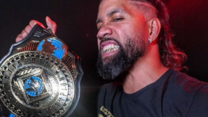 Jey Uso Shows Off New WWE Intercontinental Title Belt