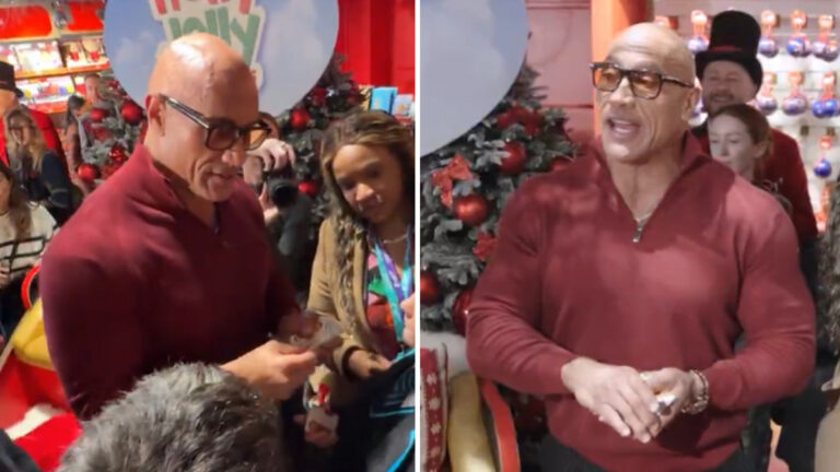 Dwayne Johnson Delivers Christmas Cheer At The World’s Biggest Toy Store