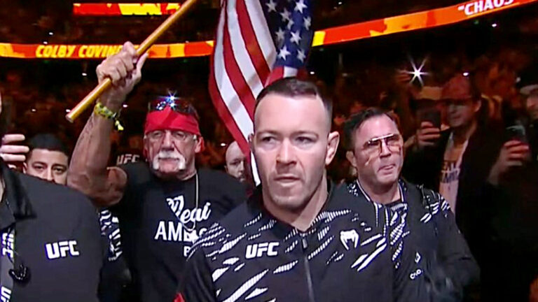 Hulk Hogan Appears At UFC Tampa as Colby Covington Suffers Defeat