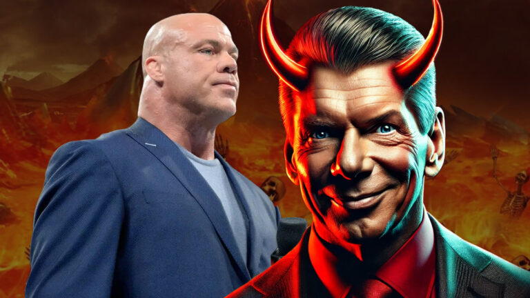 Kurt Angle Jokes Vince McMahon’s Afterlife ‘Won’t Be Heavenly’