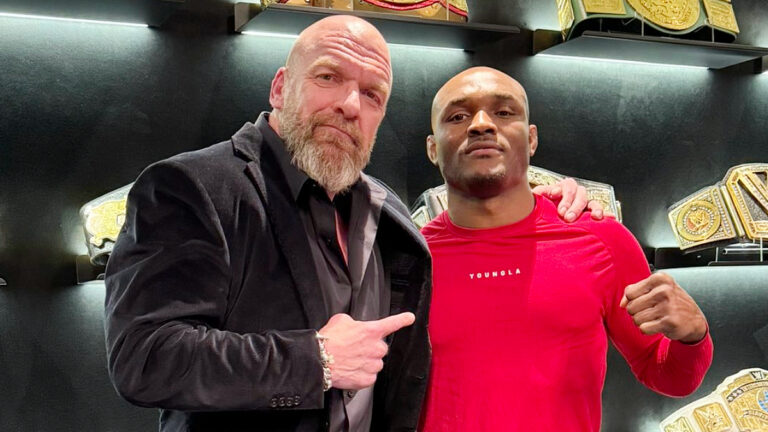 UFC’s Kamaru Usman Visits WWE Headquarters, Meets with Triple H