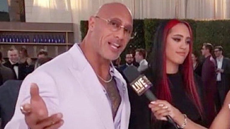Dwayne Johnson & Ava Bring WWE Flair to the 2025 Golden Globes