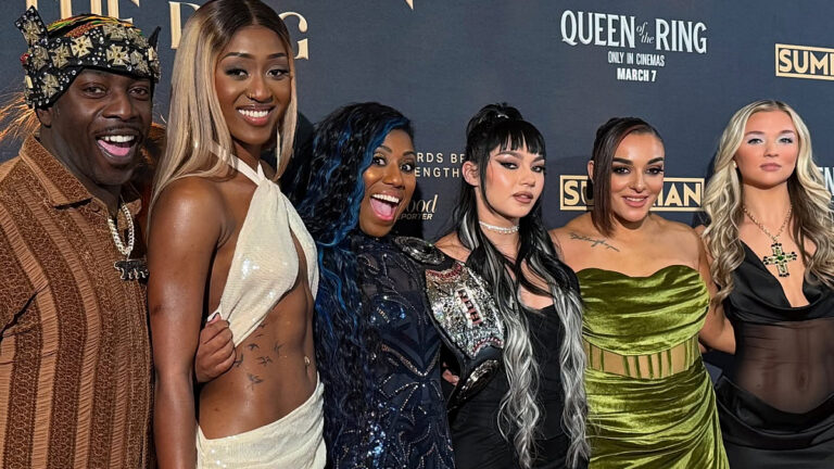 Wrestlers Dazzle The Red Carpet At ‘Queen Of The Ring’ Premiere