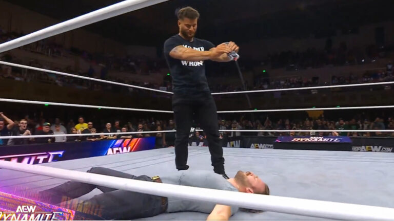 MJF Tries To Set ‘Hangman’ Page On Fire On AEW Dynamite