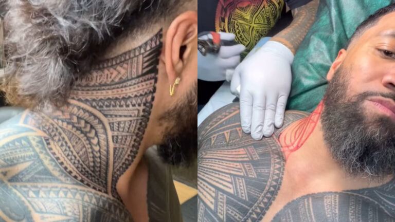 Jey Uso Reveals Neck Tattoo After WWE World Title Win