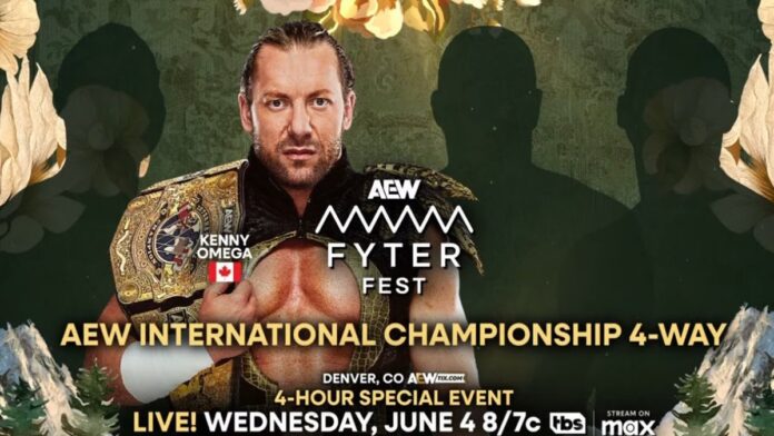 Kenny Omega will defend his title at Fyter Fest. Photo: AEW