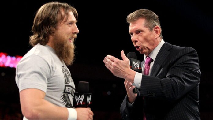Bryan Danielson with Vince McMahon. Photo: WWE.com