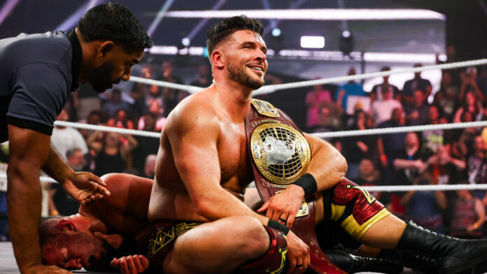 Ethan Page defeated Ricky Saints to win the North American Championship. Photo: WWE.com