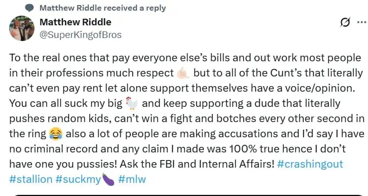matt riddle unloads on cm punk and his fans in deleted post after saudi arabia fan backlash 42