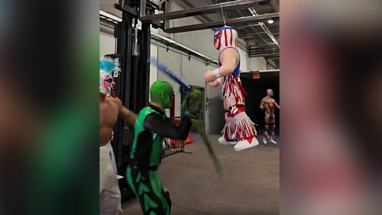 AAA Roster Destroy El Grande American Pinata As WWE Star Watches On