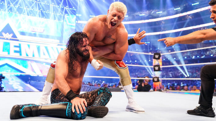 Cody Rhodes faced Seth Rollins at WrestleMania 38. Photo: WWE.com
