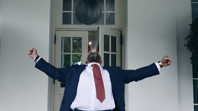 WATCH: Triple H Performs Iconic Water Spray at the White House