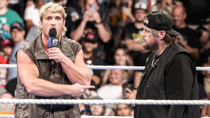 Jelly Roll and Logan Paul on SmackDown. Photo: WWE.com