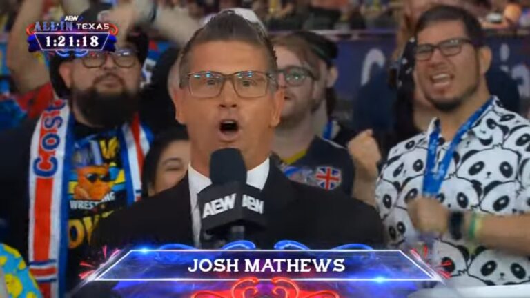 Josh Mathews Appears On AEW All In Zero Hour Pre-Show