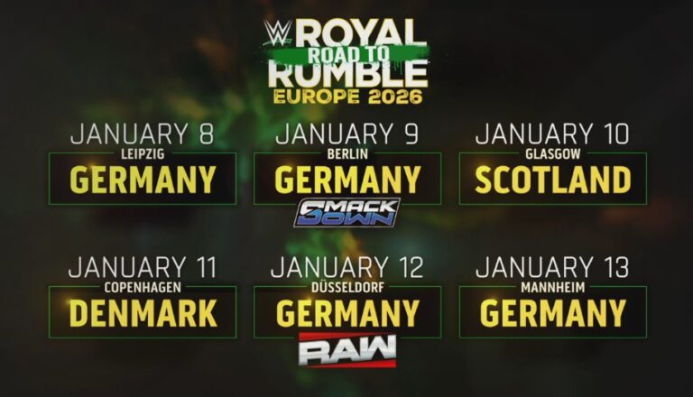 WWE Announces 2026 “Road To Royal Rumble” European Tour