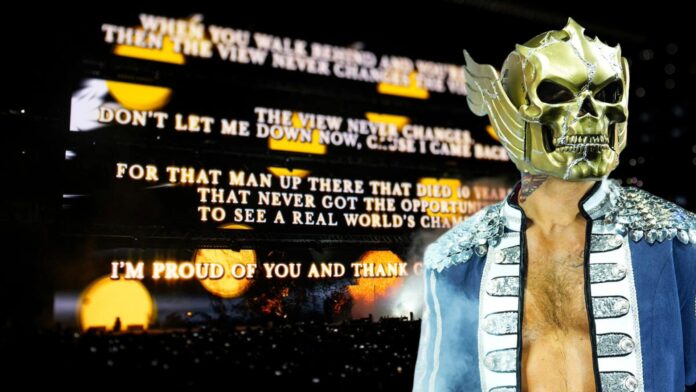 Cody Rhodes included a Dusty Rhodes promo in his SummerSlam entrance. Photo: WWE.com