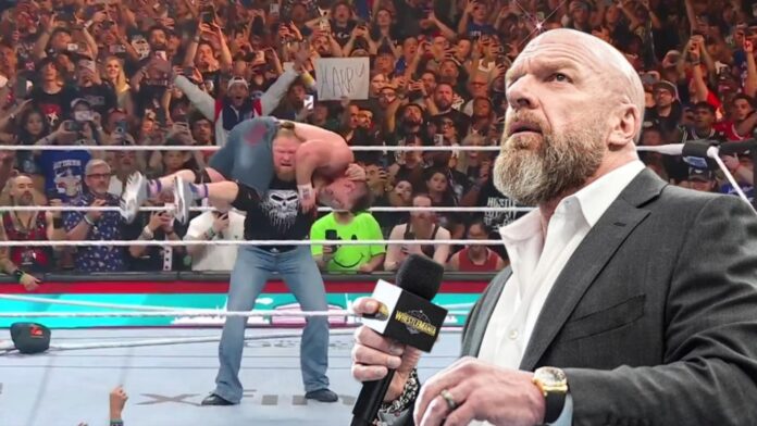 Triple H on Brock Lesnar and John Cena. Photo: WWE