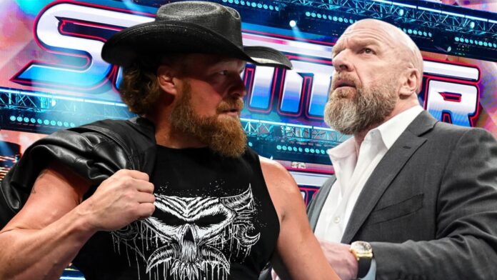 Triple H and Brock Lesnar. Photo: WWE