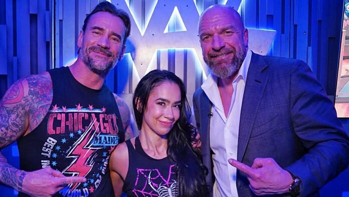 CM Punk, AJ Lee, Triple H