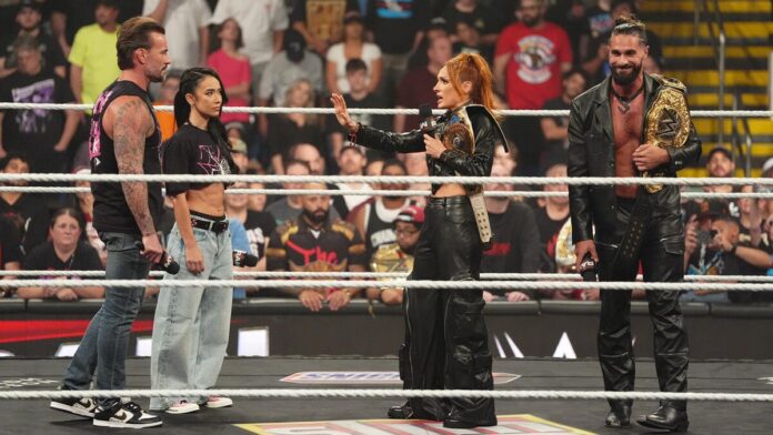 Seth Rollins, CM Punk, Becky Lynch, AJ Lee