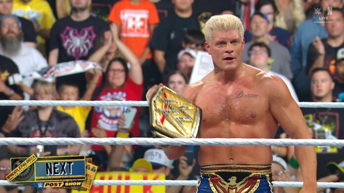 Cody Rhodes retained his title at WrestlePalooza. Photo: WWE