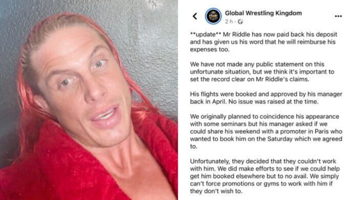 Matt Riddle Repays