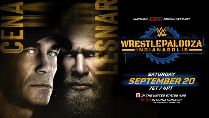 John Cena vs. Brock Lesnar at WrestlePalooza. Photo: WWE.com