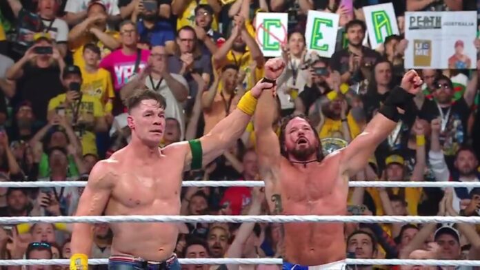 John Cena and AJ Styles. Photo: WWE/Netflix