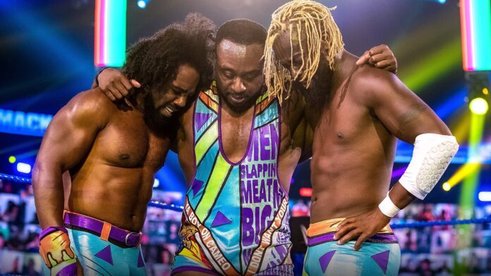 Kofi Kingston with The New Day. Photo: WWE.com