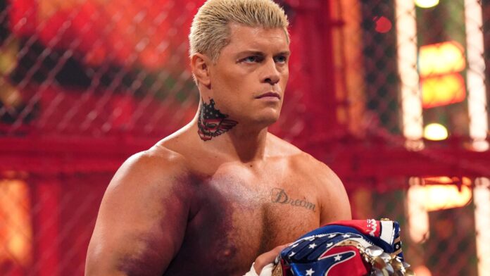 Cody Rhodes wrestled his 2022 Hell In A Cell match with an injury. Photo: WWE.com