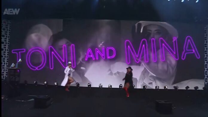 Toni Storm and Mina Shirakawa debuted new entrance on Dynamite. Photo: AEW