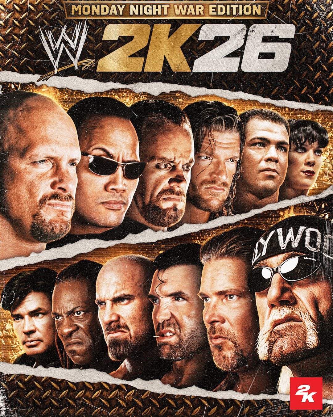 WWE 2K26 Monday Night War Edition cover featuring WWE vs WCW