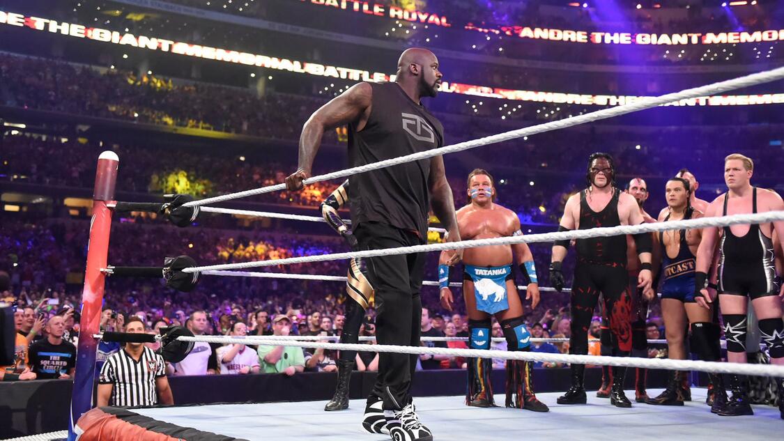 Shaquille O'Neal at WrestleMania 32