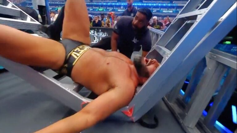 Rusev Suffers Head Injury in WrestleMania 42 Ladder Match