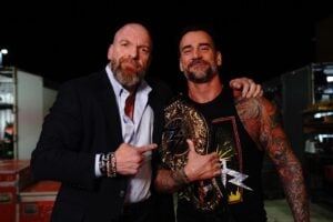 CM Punk and triple H Backstage