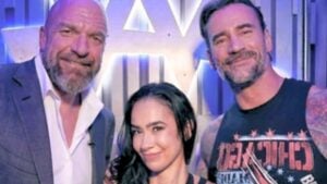 AJ Lee CM Punk and Triple H