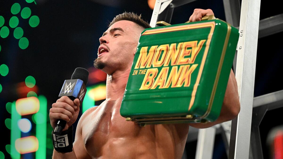 Austin Theory MITB. Photo: WWE.com