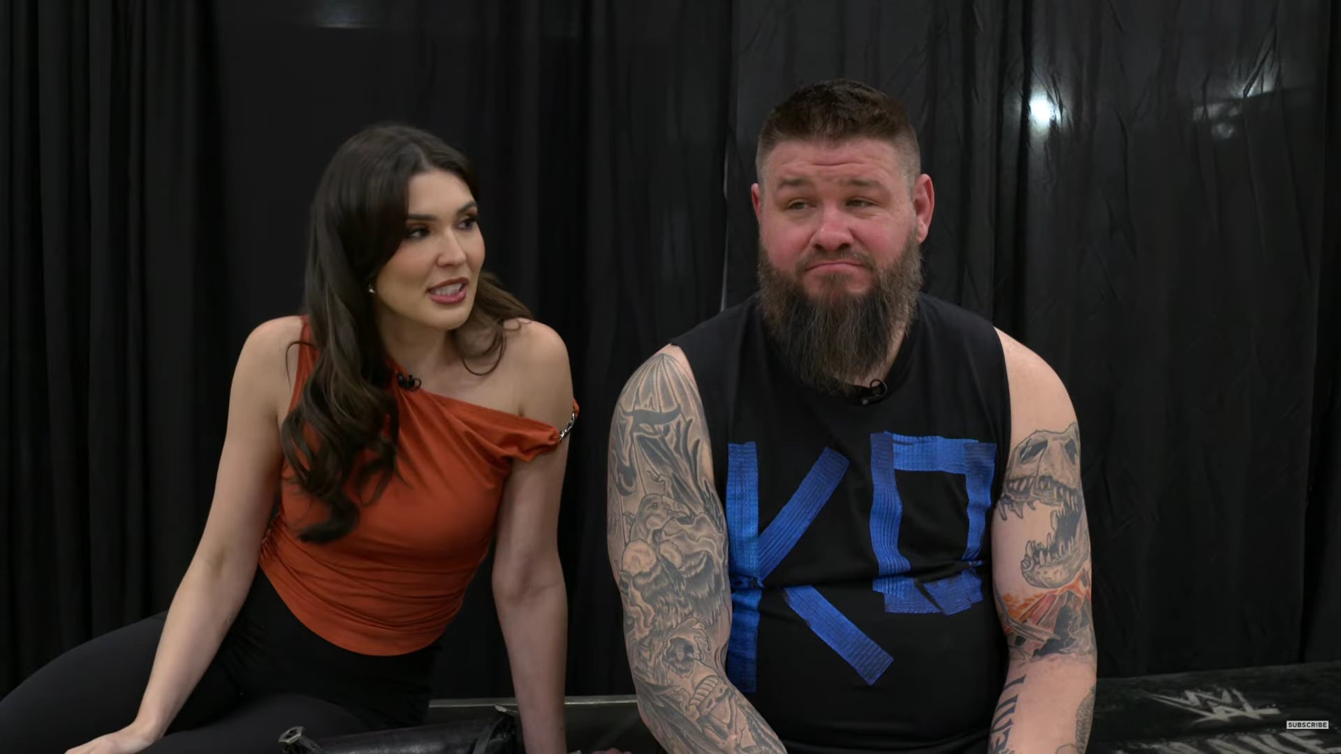 Kevin Owens and Cathy Kelley