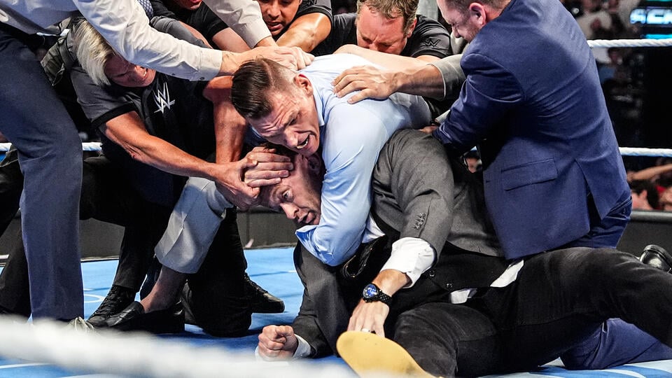 Gunther took out Nick Aldis on SmackDown. Photo: WWE.com