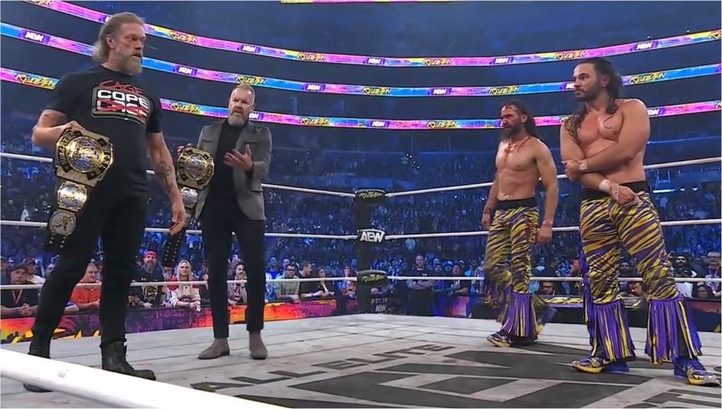 The Young Bucks and Adam Copeland in AEW