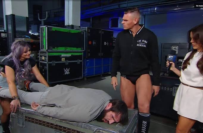 Johnny Gargano Coma backstage plank