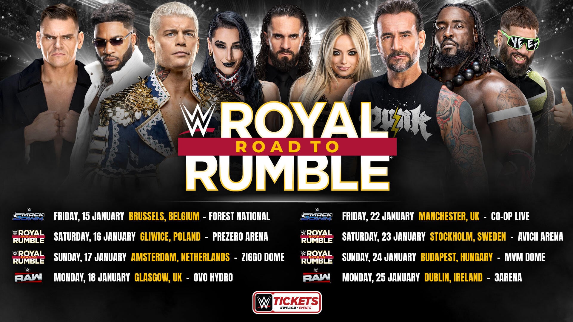WWE Announces 2027 Road To Royal Rumble European Tour Dates