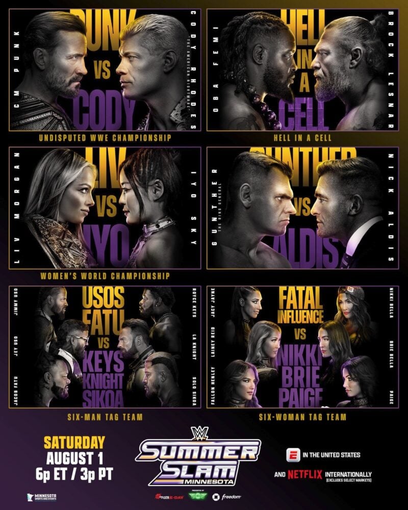 WWE SummerSlam Saturday Match Card