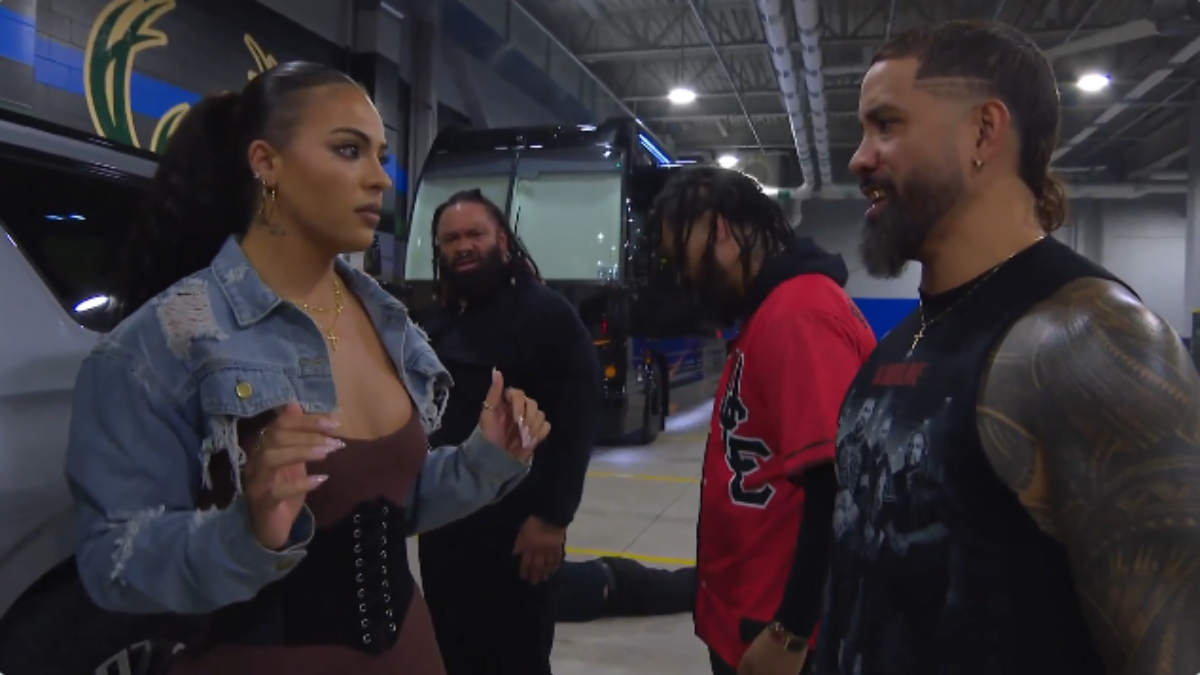 jaida parker face to face with jey uso on wwe raw
