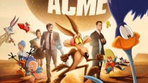 Coyote vs. ACME poster with John Cena, Wile E. Coyote, Road Runner, Bugs Bunny, Daffy Duck and other Looney Tunes characters